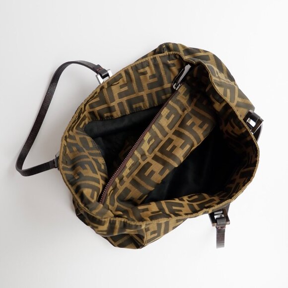 Authentic Preowned Vintage Fendi Brown Zucca Canvas Handbag - Picture 11 of 16